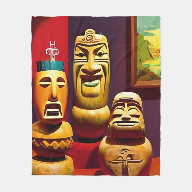 In-door Tiki Life Ken Gage Art Fleecefilt (Framsidan)