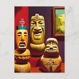 In-door Tiki Life Ken Gage Art Vykort