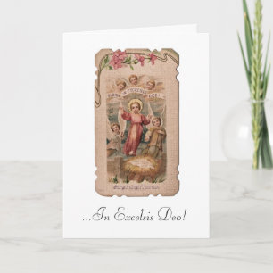 In Excelsis Deo-julkort för Vintage Art Card Helgkort