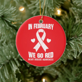 In February We Go Red for Heart Disease Awareness Julgransprydnad Keramik