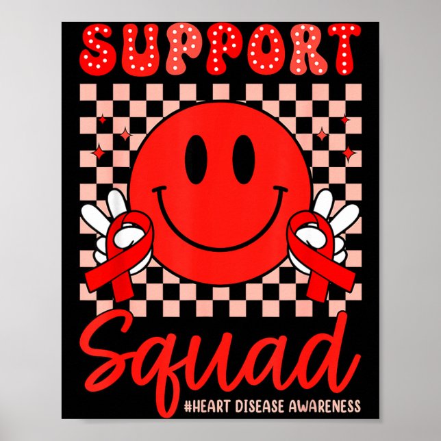 In February We Wear Red Chd Awareness Heart Diseas Poster (Framsidan)