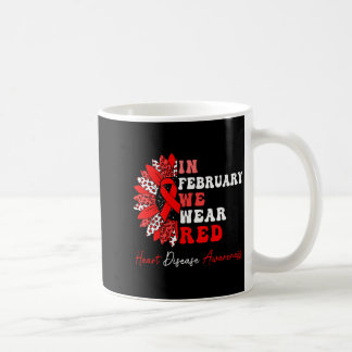 In February We Wear Red Heart Disease Awareness Re Kaffemugg