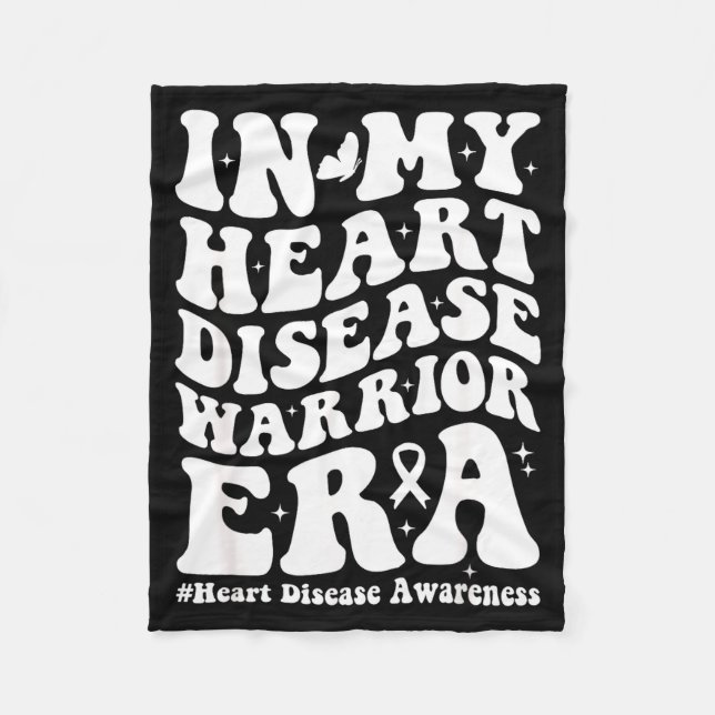 In February We Wear Red Heart Disease Awareness Wa Fleecefilt (Framsidan)