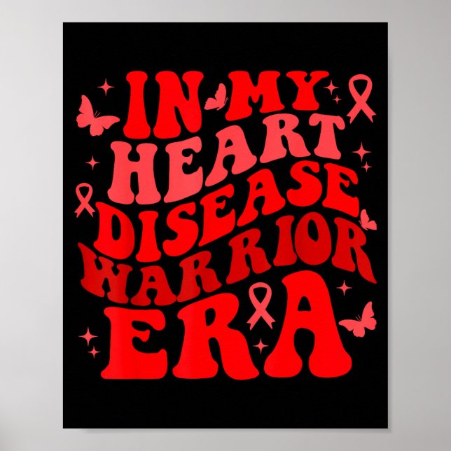In February We Wear Red Heart Disease Awareness Wa Poster (Framsidan)