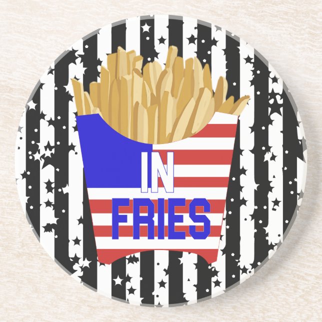 In Fries We Trust Kudde  Underlägg (Framsidan)