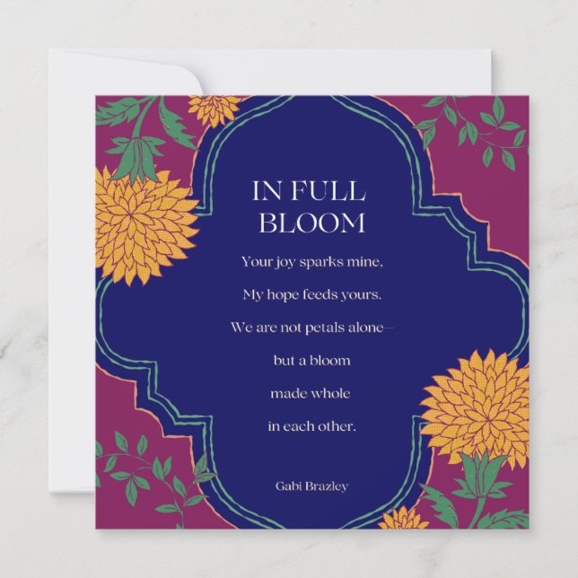 In Full Bloom Julkort (Framsida)