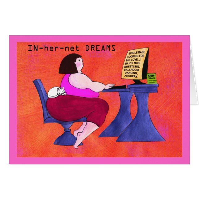 ’IN-HER-NET-DREAMS’ HÄLSNINGSKORT (Framsidan Horizontal)