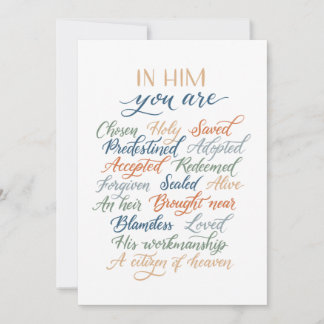 In Him you are card Julkort