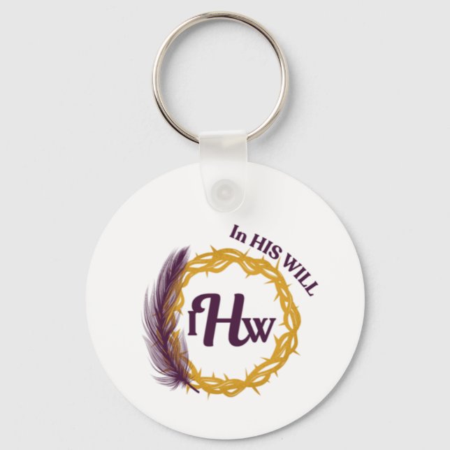 In His Will Key Chain Nyckelring (Framsida)