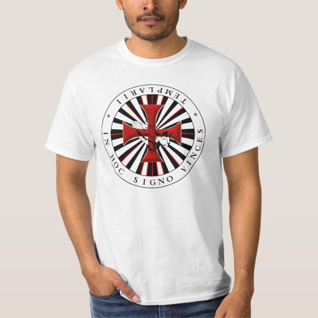 In Hoc Signo Vinces Templarii 02 Tee Shirt (Framsida)