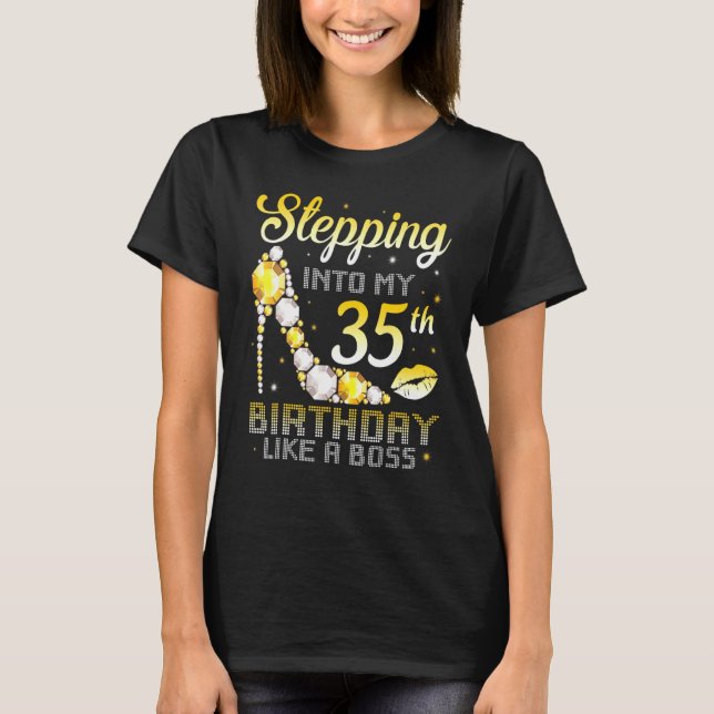 In i 35ens födelsedag som en Chef-dag W T Shirt (Framsida)