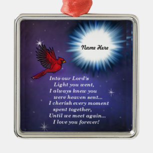 In i den ljusa kardinalen julgransprydnad metall