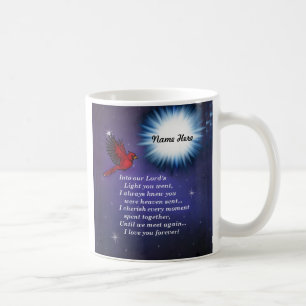 In i den ljusa kardinalen kaffemugg