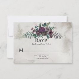 In i den vilda rustika burgundergrå blommande bröl OSA kort