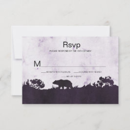 In i den vilda rustika lila landskapet RSVP OSA Kort