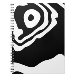 In i djupet: Abstrakt Black & White Anteckningsbok
