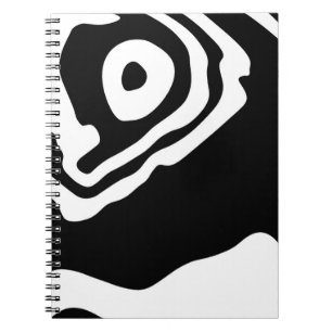 In i djupet: Abstrakt Black & White Anteckningsbok