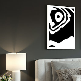 In i djupet: Abstrakt Black & White Canvastryck