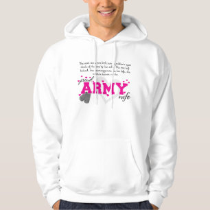 In i en soldat ögon - stolt arméfru sweatshirt med luva