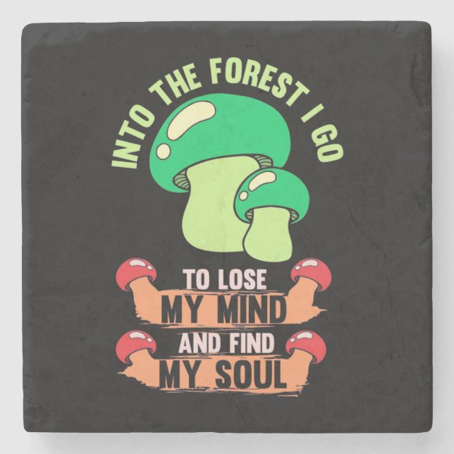 In i Forest Mushroom Hunter Go Stenunderlägg (Framsidan)