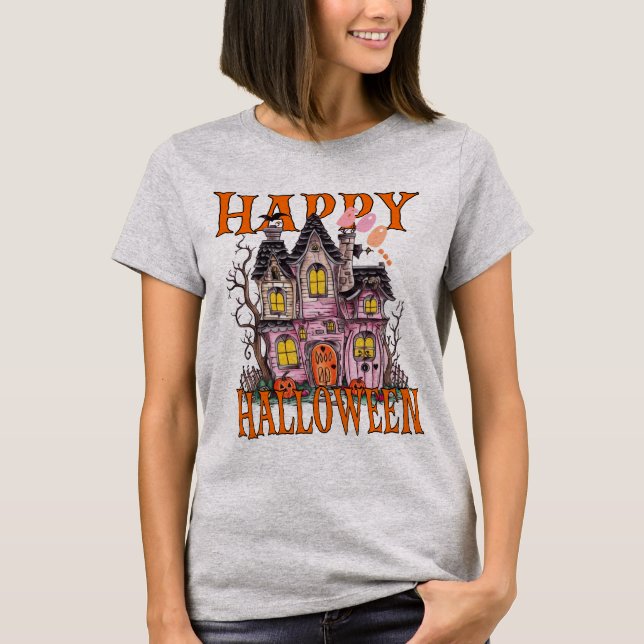 "In i Frights Funhouse, ha en Spooky Hall T Shirt (Framsida)