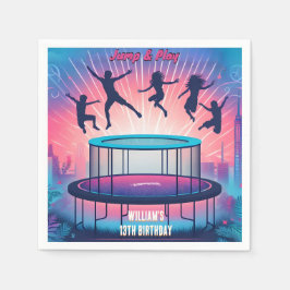 in i killars coola trampoline Park 13-årsdag Pappersservett