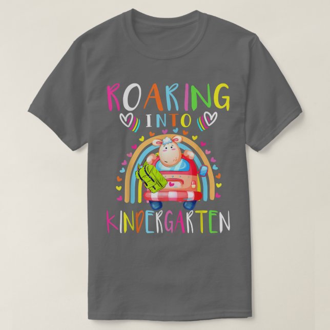 In i Kindergarten Cute Får tillbaka till Schoo T Shirt (Design framsida)