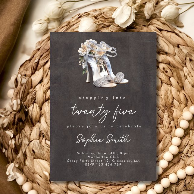 In i...kvinnans födelsedagsfest, vattenfärg inbjudningar (Skapare uppladdad)