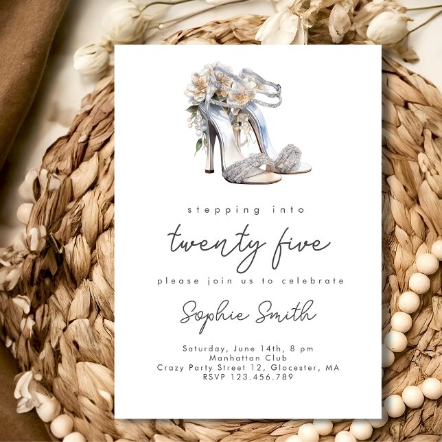 In i...kvinnans födelsedagsfest, vattenfärg inbjudningar (Skapare uppladdad)