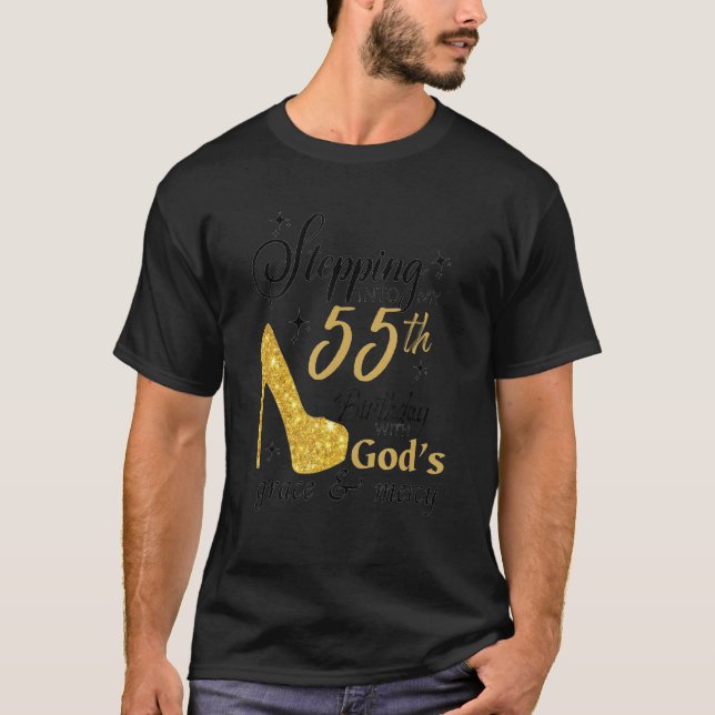In i min 55:e födelsedag med Guds grejer A T Shirt (Framsida)