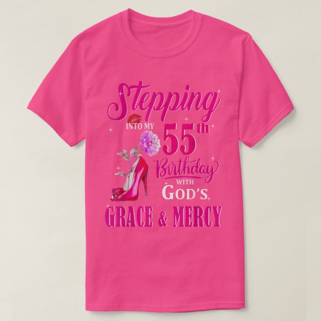 In i min 55:e födelsedag med Guds nåd och T Shirt (Design framsida)