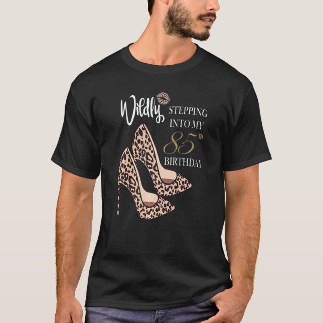 In i min 85:e födelsedagsleopard Skriv ut Cheet T Shirt (Framsida)