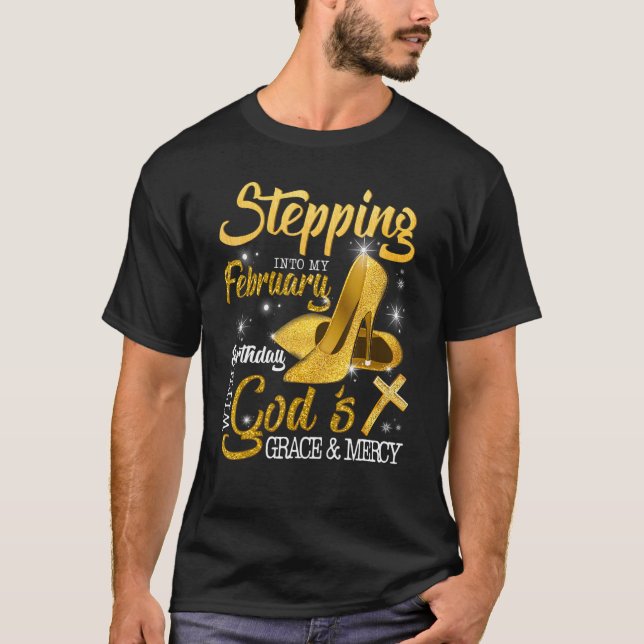 In i min februari-födelsedag med gudars Grace T Shirt (Framsida)