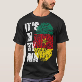 IN I MITT DNA Cameroon Flagga Boy Girl Gift T Shirt