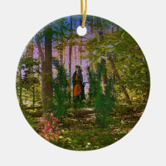 In i skogen julgransprydnad keramik (Framsidan)