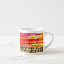 ..in i sol...Konst av Jutta Gabriel.. Espressomugg