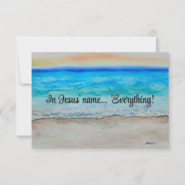 In Jesus' name  Anteckningskort
