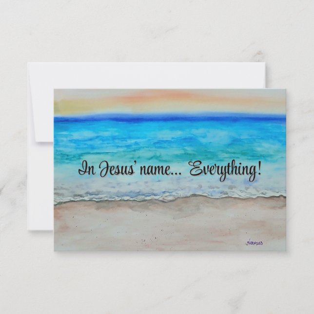 In Jesus' name  Anteckningskort (Framsida)