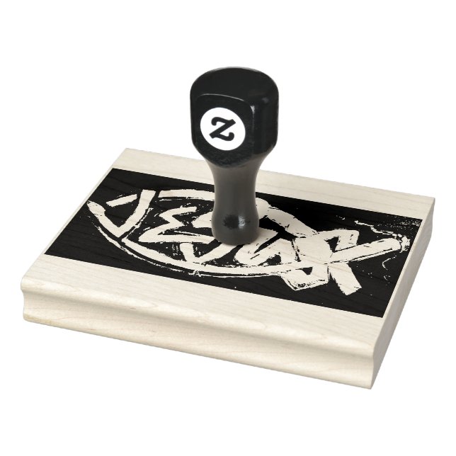 "In Jesus Namn" 4" x 5" Rubber Frimärke Stämpel (Stämpel)