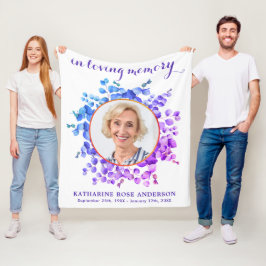 In-kärleksfull Memory Lila Eucalyptus Photo Memori Fleecefilt