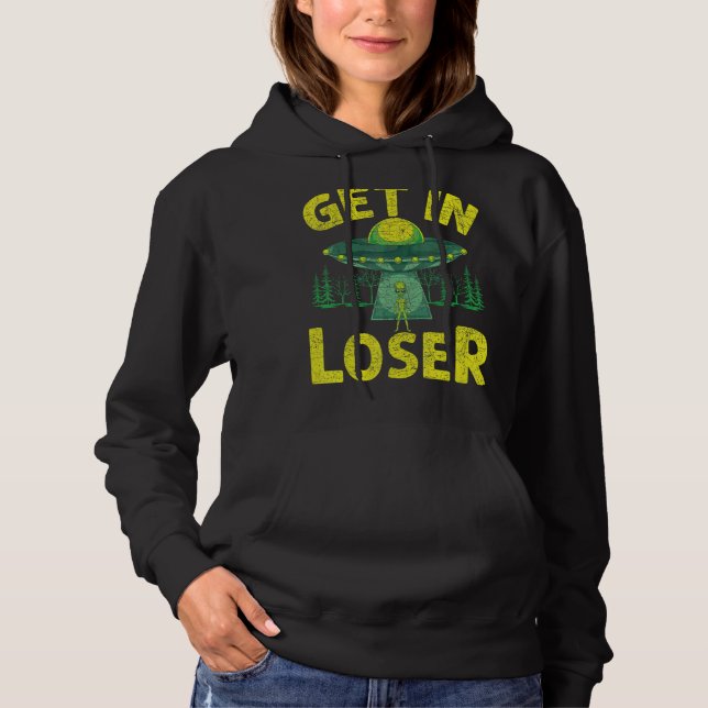 In Loser Alien Abduction Ufo Alien T Shirt (Framsida)