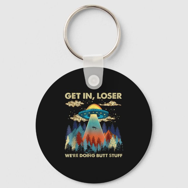In Loser Alien Ufo Funny var ute efter Butt Saker Nyckelring (Framsida)