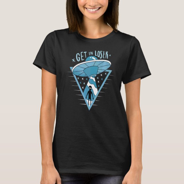 In Loser Alien Ufo T Shirt (Framsida)