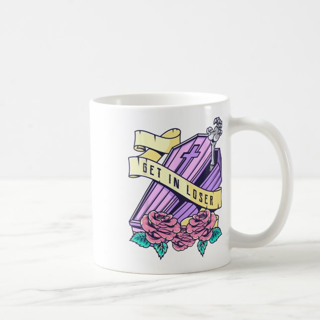 In Loser Coffin Pastel Goth Kawaii Halloween A Kaffemugg (Höger)