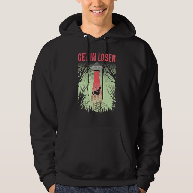 In Loser Cute Alien Ufo Believers Hoodie (Framsida)