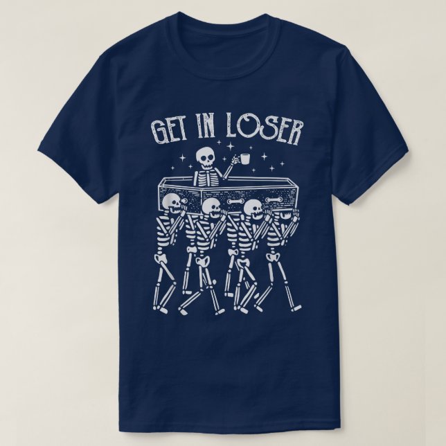 In Loser Skeleton in Coffin T-Shirt (Design framsida)