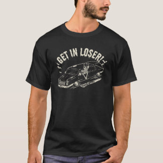 In Loser Skeleton in Hearse Goth T Shirt
