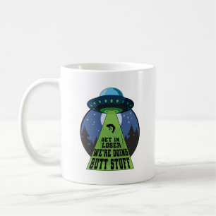 In Loser vi gör Butt Saker Funny UFO Kaffemugg