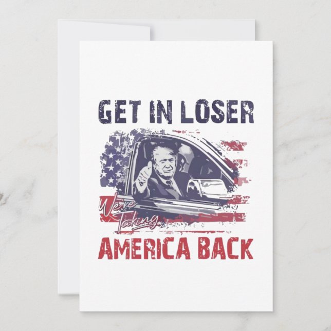 In Loser Vi tar tillbaka Amerika-trumpen Inbjudningar (Framsida)