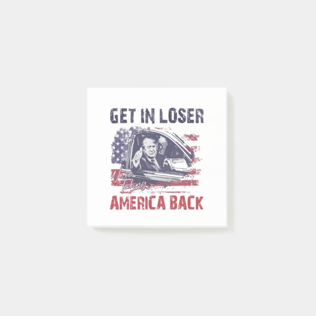 In Loser Vi tar tillbaka Amerika-trumpen Post-it Block (Framsida)